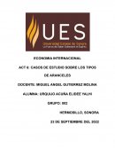 CASOS DE ESTUDIO SOBRE LOS TIPOS DE ARANCELES