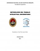 METODOLOGÍA DEL TRABAJO INTELECTUAL UNIVERSITARIO
