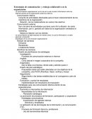 Estrategias de comunicación y trabajo colaborativo en la organización