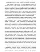 LOS ELEMENTOS DEL SIGNO LINGÜÍSTICO SEGÚN SAUSSURE