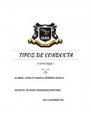 TIPOS DE CONDUCTA Criminología I