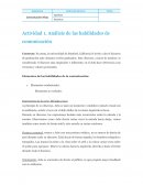 Análisis de las habilidades de comunicación