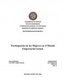 PARTICIPACIÓN DE LAS MUJERES EN EL MUNDO EMPRESARIAL ACTUAL