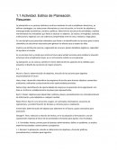 Actividad. Estilos de Planeación. Resumen