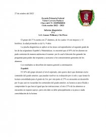 Informe diagnóstico 3°A. Página 1
