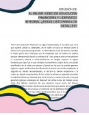 Reflexion de 9 LECCIONES DE ROBERT KIYOSAKI PARA SER RICO- GUÍA DEL PADRE RICO PARA LA LIBERTAD FINANCIERA