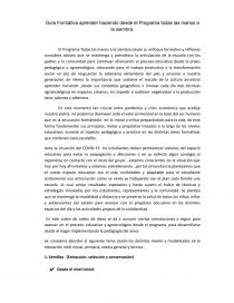Guía Formativa aprender haciendo desde el Programa todas las manos a la siembra. Página 1