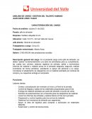 ANÁLISIS DE CARGO / GESTION DEL TALENTO HUMANO
