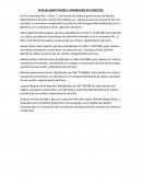 Acta de Constitución y aprobación de estatutos