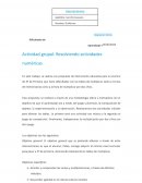 Actividad grupal: Resolviendo actividades numéricas