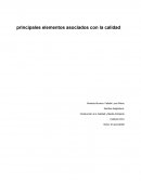 Principales elementos asociados con la calidad