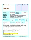 Planeación didáctica Español