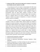 Incidencia del PND a través del eje institucional, vinculado en la ejecución de actividades del sector operativo de la ARE