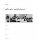 LA FORMACION TECNICA PROFESIONAL