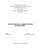 PROTECCIÓN CIVIL Y ADMINISTRACIÓN DE DESASTRES