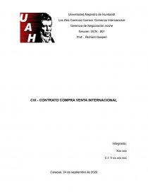 CVI - CONTRATO COMPRA VENTA INTERNACIONAL. Página 1