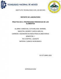 PRACTICA NO.3- PROPIEDADES PERIODICAS DE LOS ELEMENTOS. Página 1