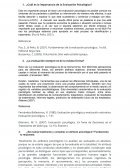 ¿Cuál es la importancia de la Evaluación Psicológica?