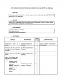 LISTA DE CHEQUEO SOBRE FUENTES DE INFORMACIÓN PARA SELECCIÓN DEL PERSONAL