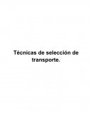 Técnicas de selección de transporte