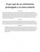 En favor de superar el sufrimiento personal emocional