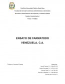 ENSAYO DE FARMATODO VENEZUELA, C.A