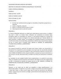 ESTRATEGIA COMERCIAL . Preguntas. Página 1