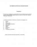 UN FORMATO DE PROTOCOLO DE INVESTIGACIÓN