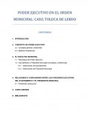 PODER EJECUTIVO EN EL ORDEN MUNICIPAL