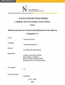 Informe del proceso de internacionalización de la Empresa Camposol S.A