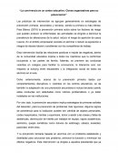 La convivencia en un centro educativo: Claves organizativas para su potenciación