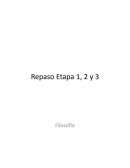 Repaso Etapa 1, 2 y 3 Filosofía