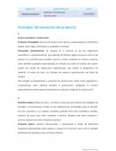 Actividad: Dimensiones del producto