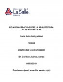 RELACIÓN CREATIVA ENTRE LA ARQUITECTURA Y LAS MATEMÁTICAS