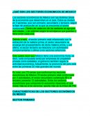 ¿Qué son los sectores economicos de Mexico?