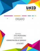 Ensayo ética profesional
