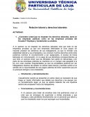 Relación laboral y derechos laborales