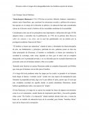 Discurso sobre el origen de la desigualdad entre los hombres-reporte de lectura