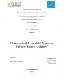 El asesinato del Fiscal del Ministerio Público “Danilo Anderson”