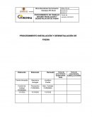 PROCEDIMIENTO DE TRABAJO SEGURO INSTALACIÓN Y DESINSTALACIÓN DE FAENA