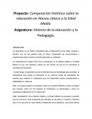 Proyecto: Comparación histórica sobre la educación en Atenas clásica y la Edad Media