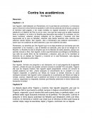 Resumen San Agustín En contra de los académicos
