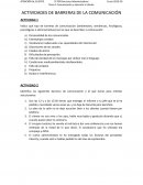 Actividades de barreras de la comunicación