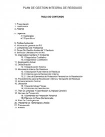 PLAN DE GESTION INTEGRAL DE RESIDUOS. Página 1