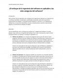 ¿El enfoque de la ingeniería del software es aplicable a las siete categorías del software?