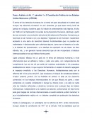 Análisis al Art. 1° párrafos 1 a 3 Constitución Política de los Estados Unidos Mexicanos (CPEUM)