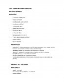 PROCEDIMIENTO EXPERIMENTAL MEDIDA DE MASA