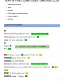 APUNTS DE 2º DE BATXILLERAT LLENGUA I LITERATURA CATALÀNA