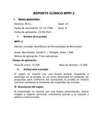 REPORTE CLÍNICO MPPI 2. Página 1