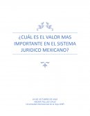 ¿CUÁL ES EL VALOR MAS IMPORTANTE EN EL SISTEMA JURIDICO MEXICANO?